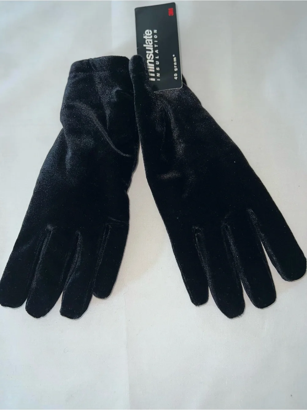 3M Thinsulate Black Velvet Insulated Women's Gloves
